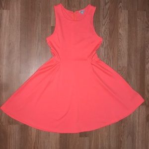 Charlotte Russe Bright Coral Skater Dress